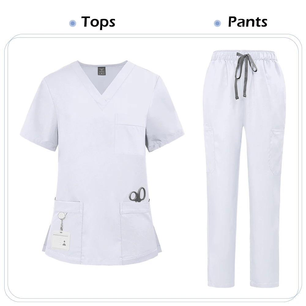 Niaahinn Krankenschwester-Uniformen, Damen, Pflegeartikel, Tierpflege, Arbeitskleidung für den Gesundheitsbereich, 12 Farben, hochwertige klinische Krankenschwester-Sets – Detail 17