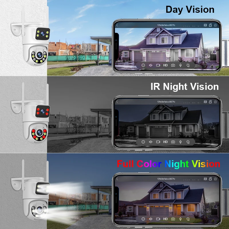 Smar 6MP PTZ WiFi IP Camera Dual Lens With Dual Screen Two-way Audio Auto Tracking Security Outdoor CCTV Vedio Surveillance ICSe
