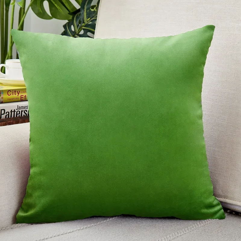 

Green Pillow Cover Velvet Cushion Cover Sofa Decorative Pillows 45x45cm for Living Room House Decoration Home Decor 50x50cm