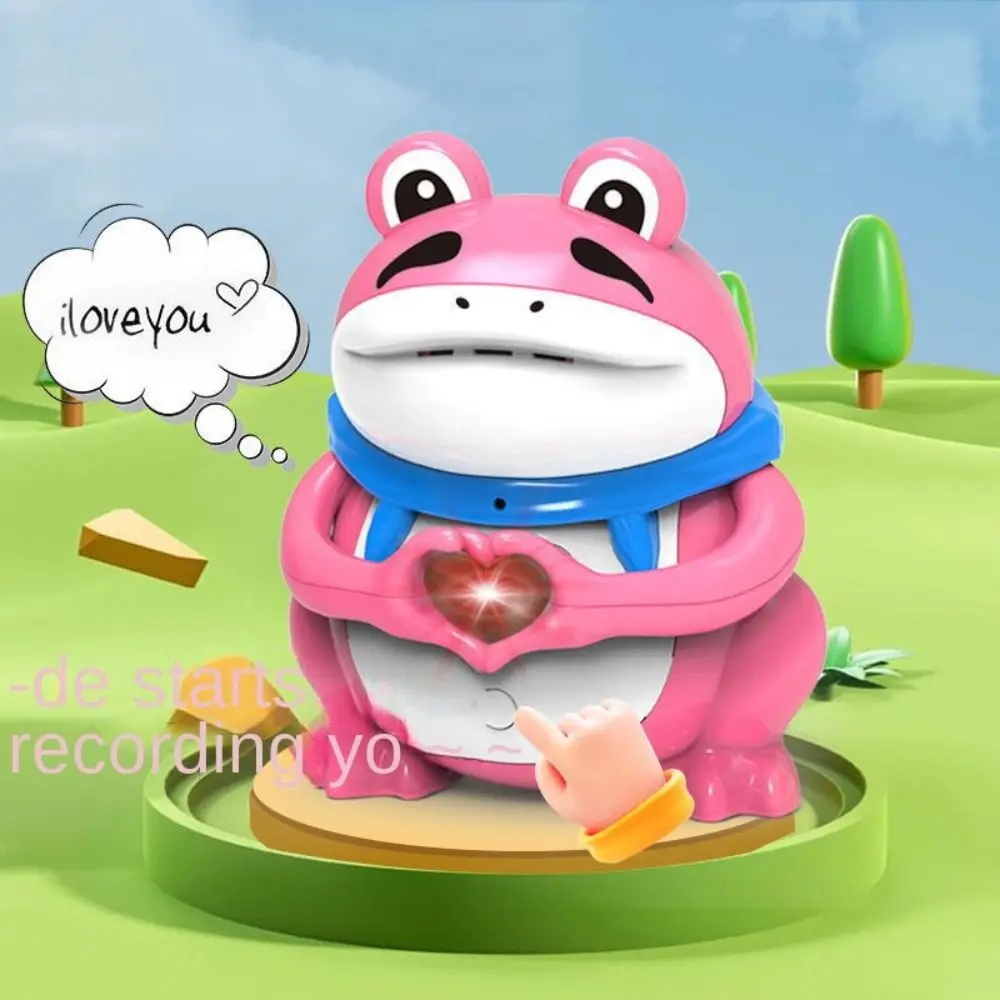 Cute Confession Frog Flash Sound Toys Talking I Love You Heart Frog Flash Model Luminous Valentine's Day Gift