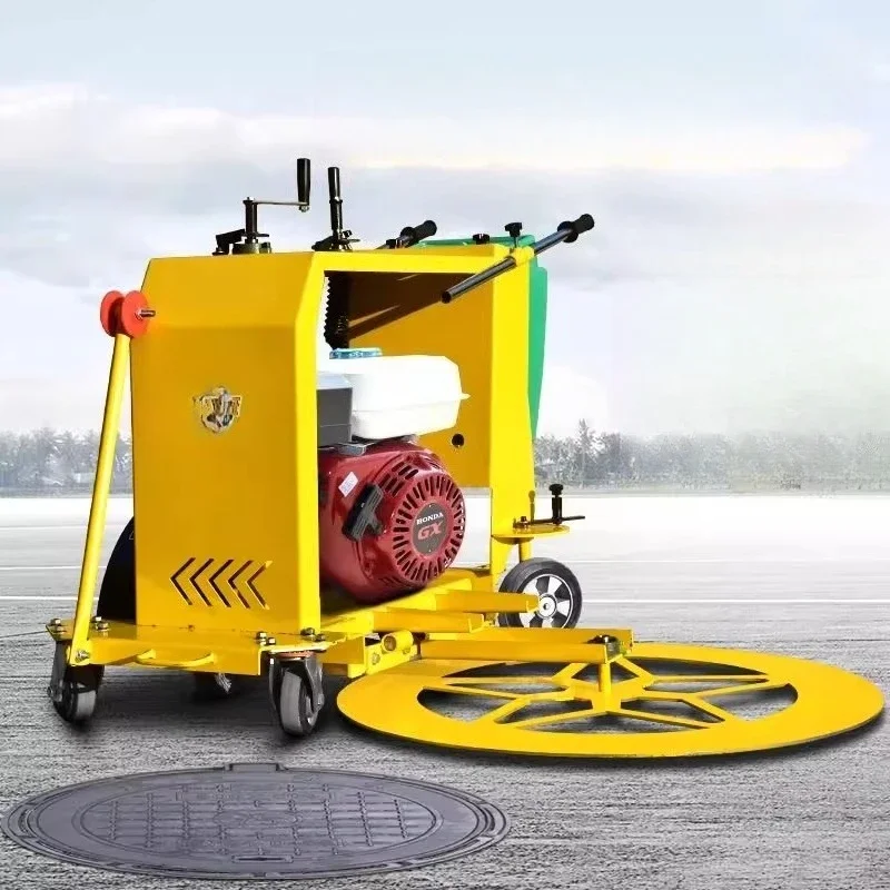 Manhole cover manhole cover cutting municipal sewer hand push concrete asphalt road sewing machine