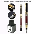 Brown pen black ink