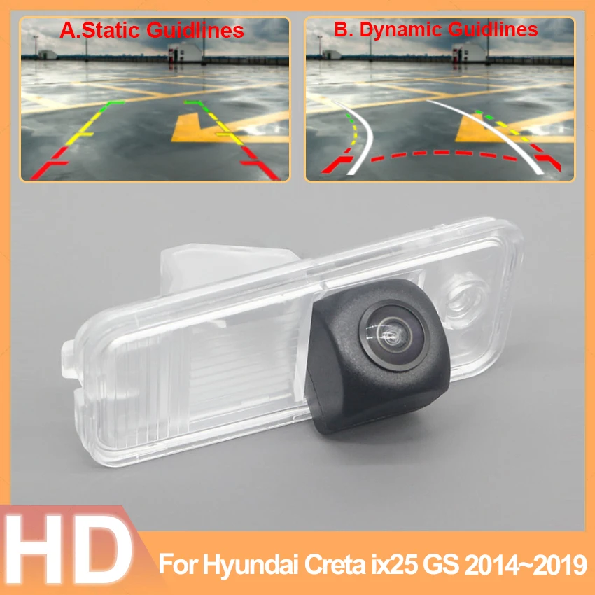 

HD CCD 1280*720 Fisheye Rear View Camera For Hyundai Creta ix25 GS 2014 2015 2016 2017 2018 2019 Car Parking Accessories