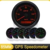 해양 GPS 속도계 60/120 KM/H GPS 안테나 7 색 백라이트, 오토바이 보트 자동차 트럭 용 85MM 속도 게이지 미터 1