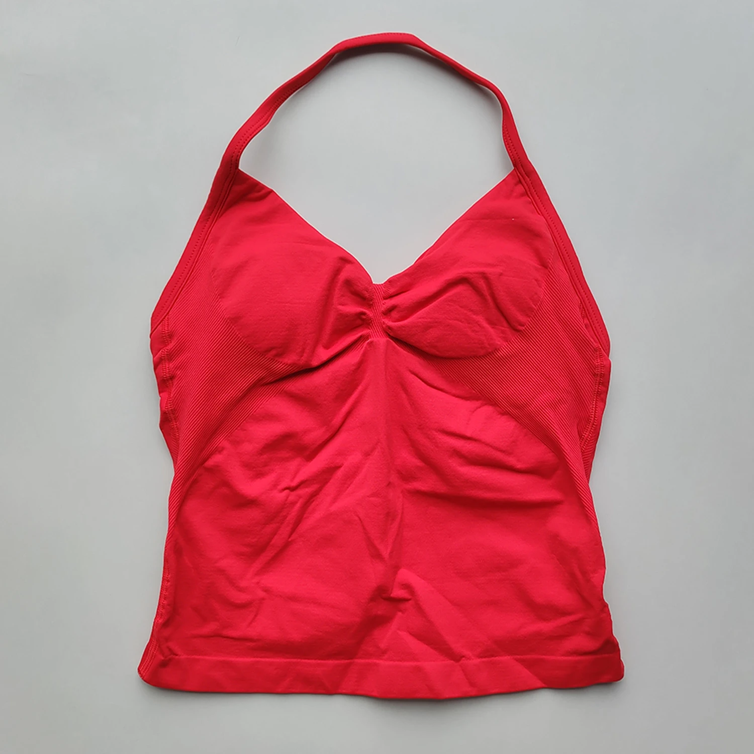 

2025 New simple straps gym top backless clothes women's removable cup yoga vest exercise clothes top sports vest