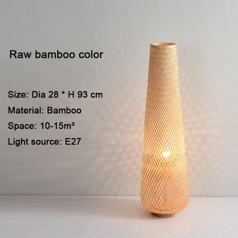 Rotan Vloerlamp Japanse Retro Wabi-sabi verticale led-lamp Studie Decoratieve Woonkamer Slaapkamer Cafe nachtkastje lampen