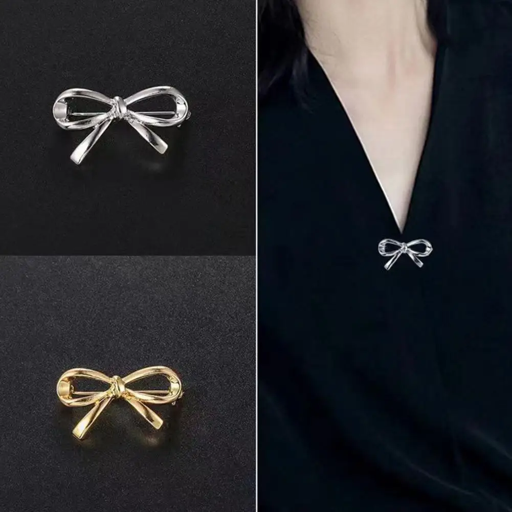Brooches for Women Metal Lapel Pin Fixed Clothes Pins Sweater Coat Clothing Accessories Brooch Fashion Cute Bowknot