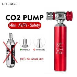 CO2 Pump For Bicycle Schrader Presta Adapter Bike Pump Inflator Aluminum Tire Tube Mini size MTB Bicycle Pumps CO2 Cartridge