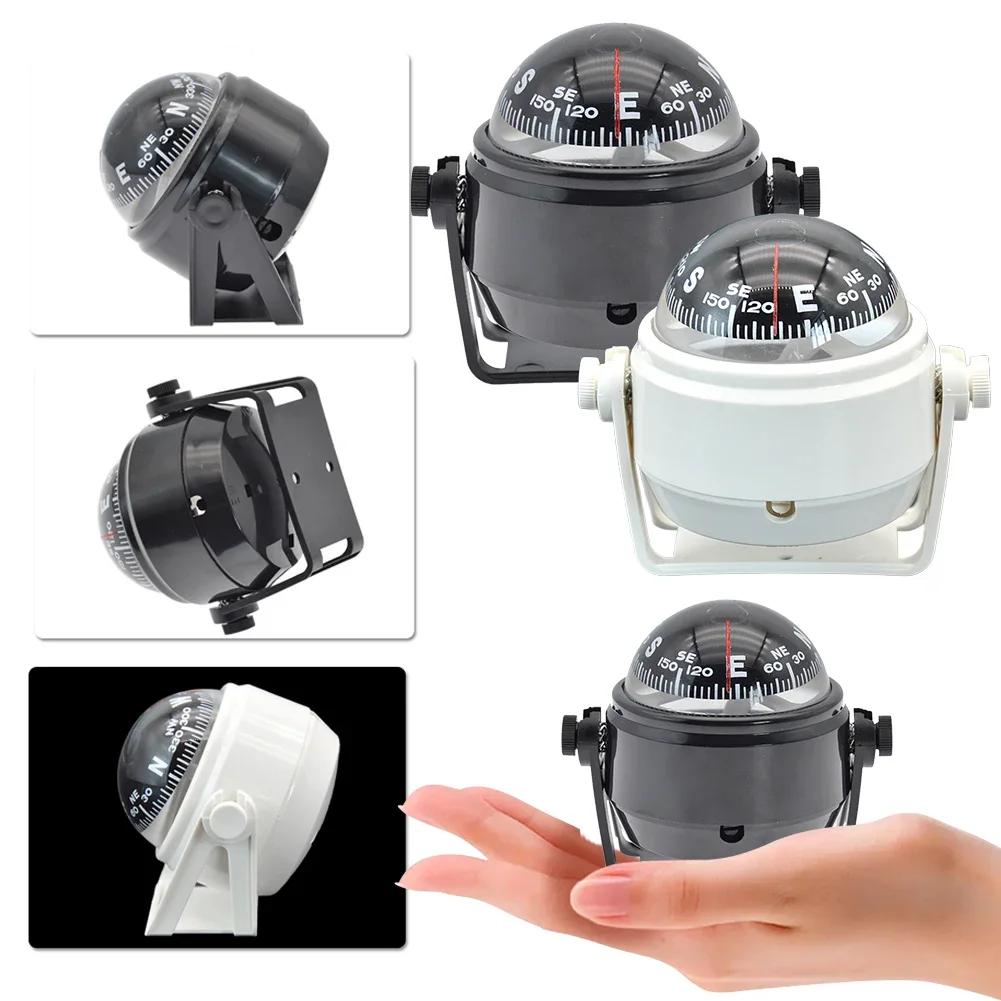 Ball Shaped Nautical Compass  Degree Rotation Sea Pivoting Marine Boat Compass Splashproof  Marine Navigation Positioning