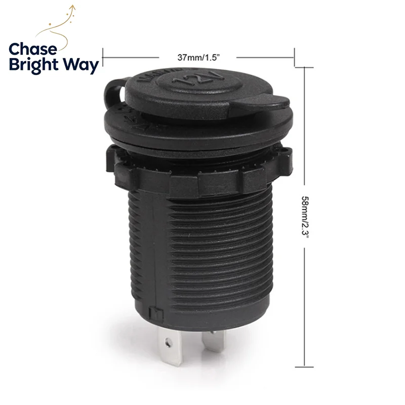 1 pcs Cigarette  Socket 12V Waterproof Car Boat Motorcycle Cigarette  Sockets Power Plug Outlet
