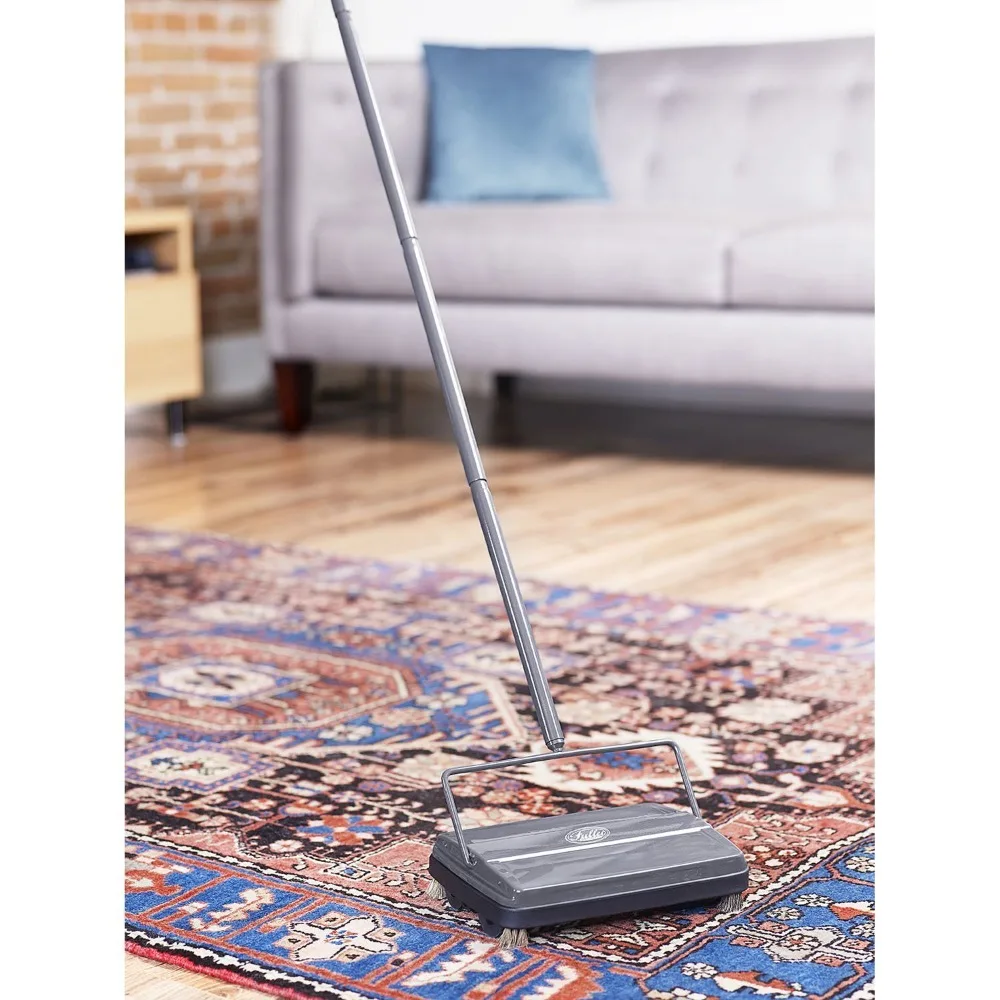 

Electrostatic Carpet & Floor Sweeper 9" Cleaning Path for Crumby & Wet Messes Works On Carpets & Hard Floor Surfaces