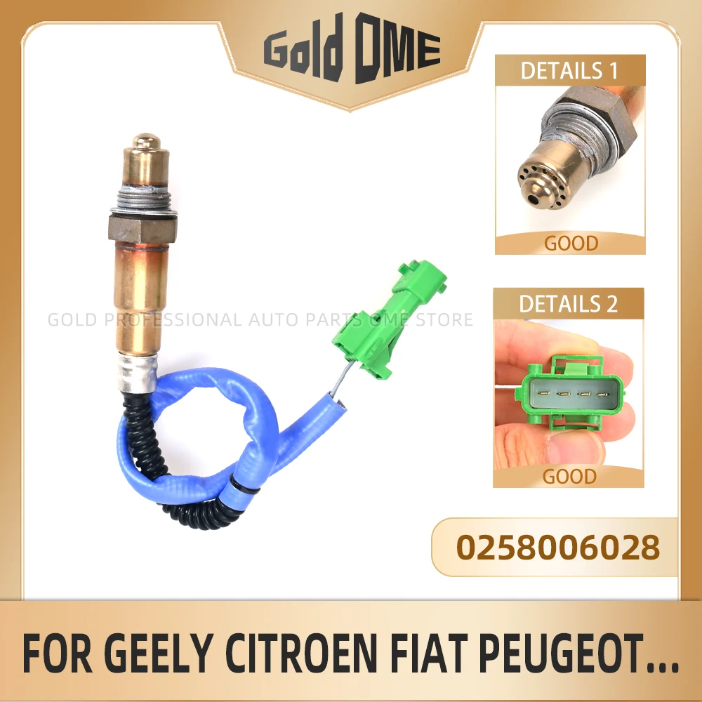 

High Quality O2 Oxygen Sensor 0258006028 9635978280 Fit For Peugeot 106 206 Citroen C2 C3 C4 Fiat Lancia RS1