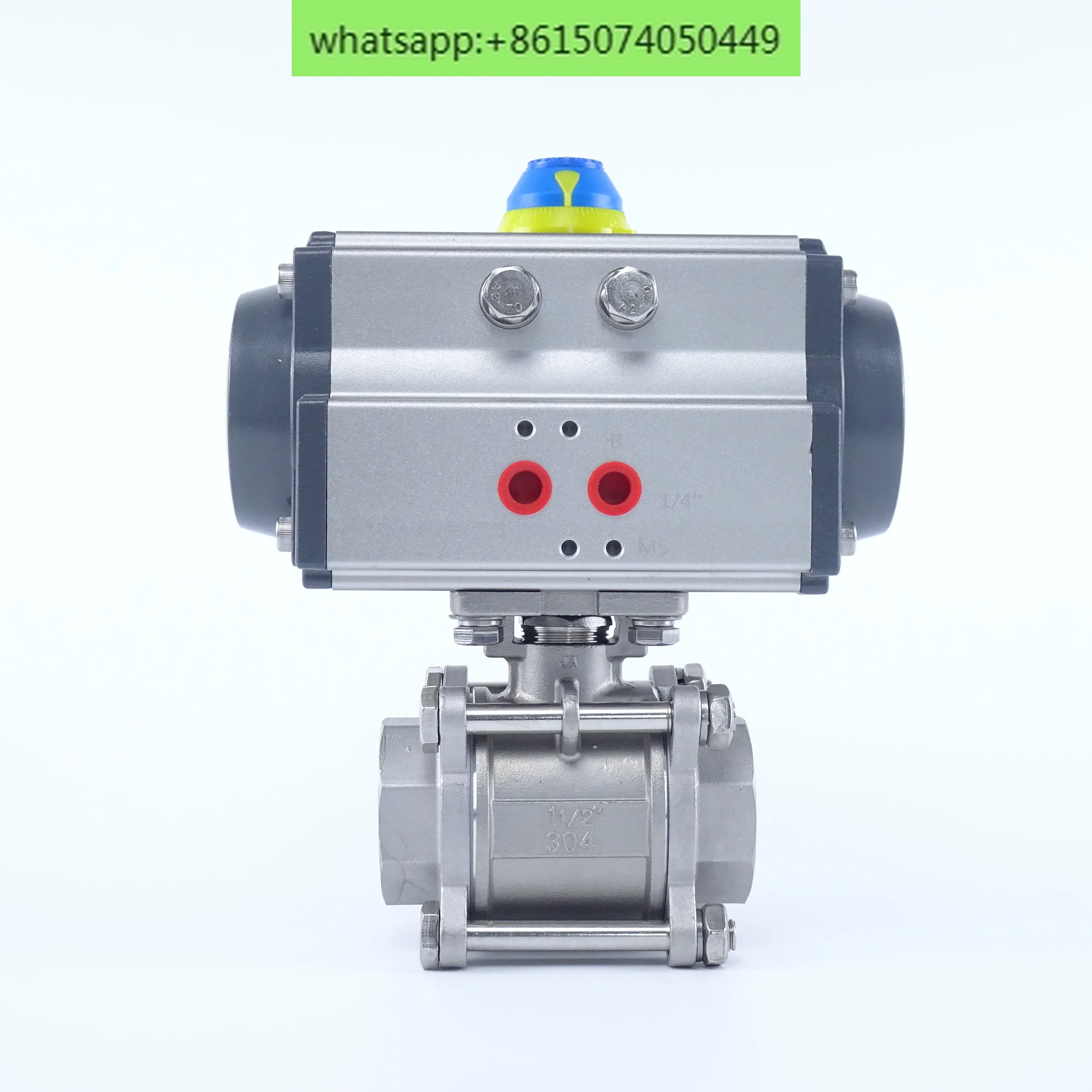 Q611F-16P 공압식 나사형 볼 밸브, 스테인리스 스틸 삼중 와이어 차단 밸브 DN25 32 40 50