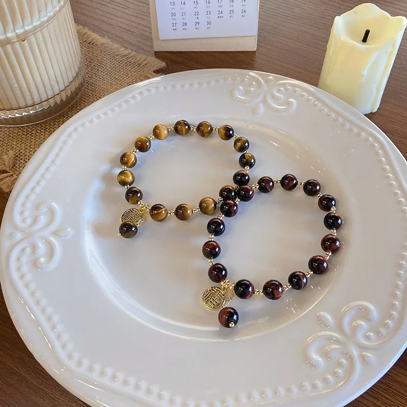 

Персонализированный Ретро Модный телефон, роскошный темперамент, сетка, тигровый глаз, браслет с рисунком