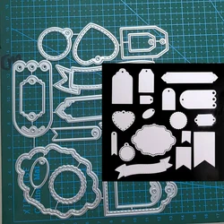 label Tag Hanger Metal Cutting Dies Stencil DIY Scrapbooking Embossing Paper Cards Album Making Decorative Craft Cut Template