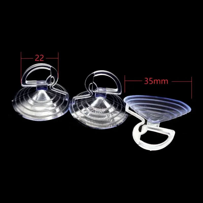 10PCS 3.5cm Car Sunshade Suction Cup Wedding Car Balloon Decor Transparent Glass Plastic Sucker Hooks