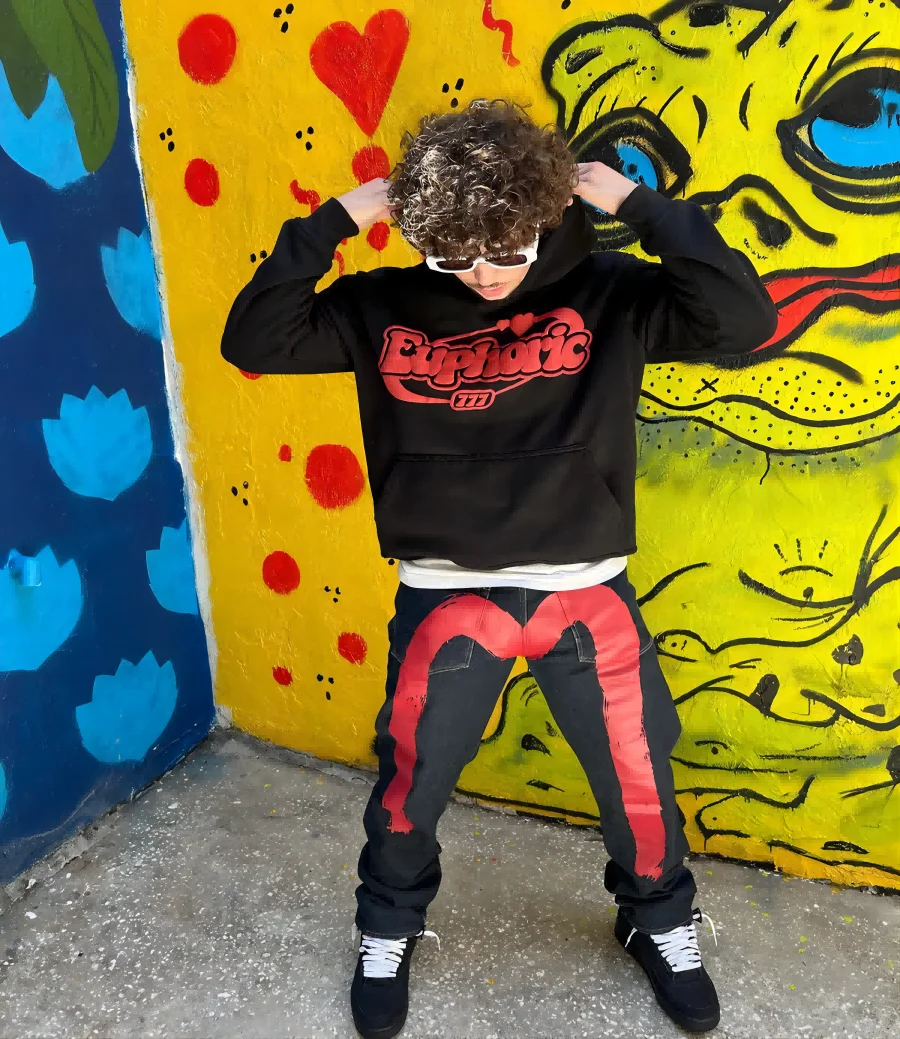 Autumn and winter European and American Harajuku 777 letter hoodie street printing loose men's and women's casual y2k clothes