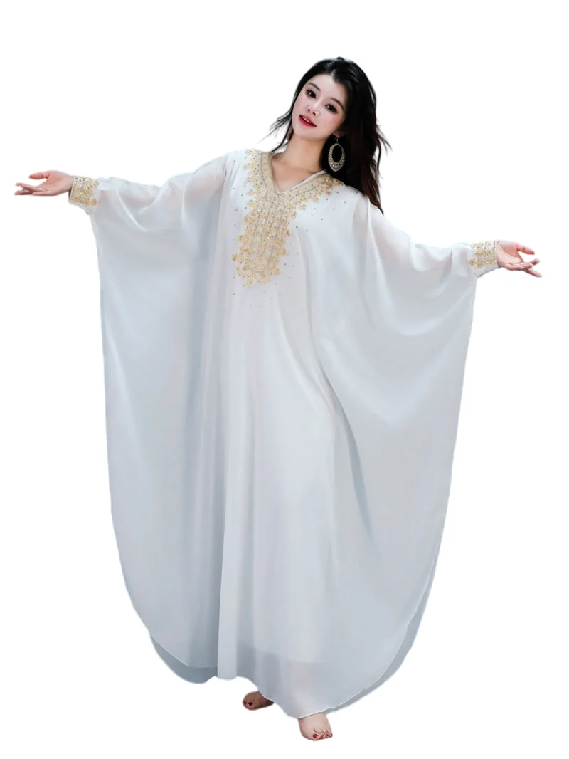 

Халат с вышивкой Ирака, костюм для танца живота, костюм для соревнований Khaleegy Fusion Dancer, платье для практики, свободное длинное платье для взрослых