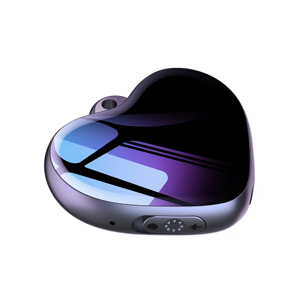 Mini Voice Recorder Noise Reduction Small Audio Player with Headphones Micro Recording Pendant for Lectures Meetings Interviews