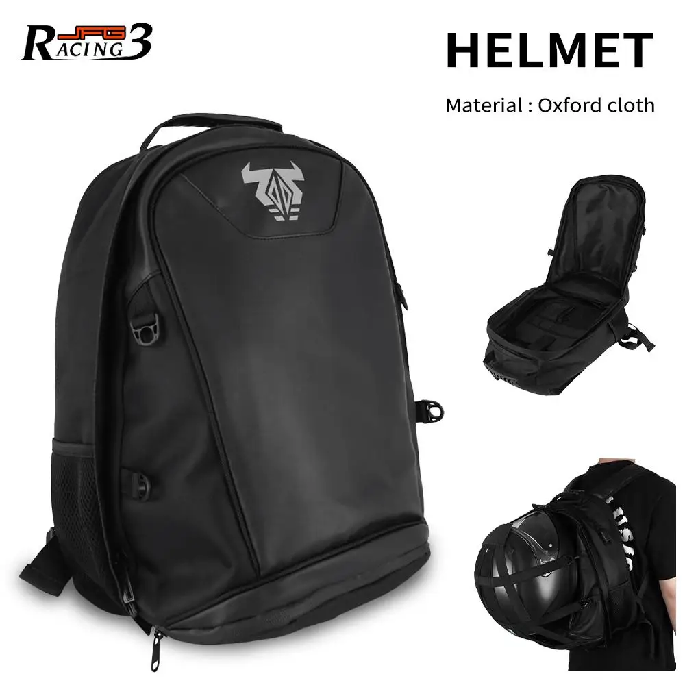 Motorcycle Helmet Backpack 70L Waterproof Oxford Textile With USB-charge Port For Travelling Camping Cycling Storage Bag