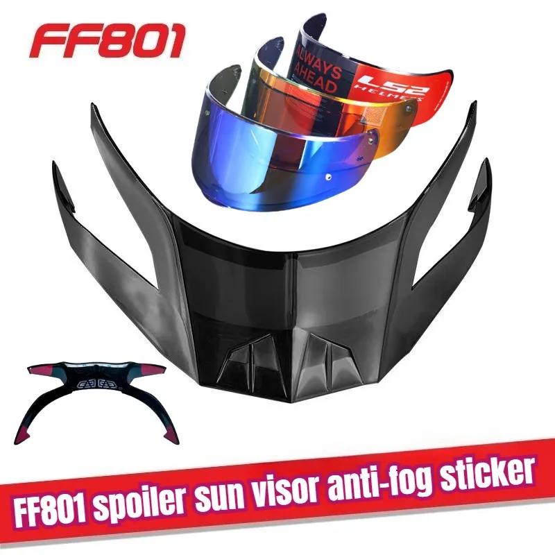 LS2 FF801 Шлем Хвостовой плавник Мотоциклетный шлем Козырьки FF801 Спойлер Специальные аксессуары Оригинальные и аутентичные LS2 FF801 Шлем Хвостовой плавник Мотоциклетный шлем Козырьки FF801 Спойлер Специальные аксессуары Оригинальные и аутентичные