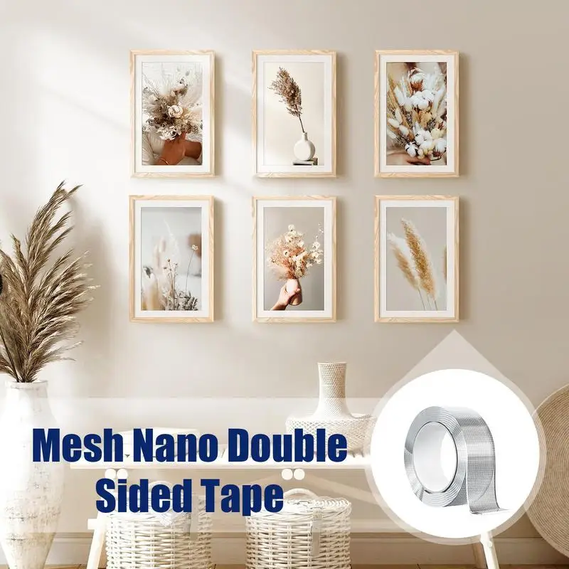 Nano Double Sided Tape Heavy Duty Traceless Mounting Tape Multipurpose Adhesive Transparent Grips Strong Sticky Heavy Duty Tape