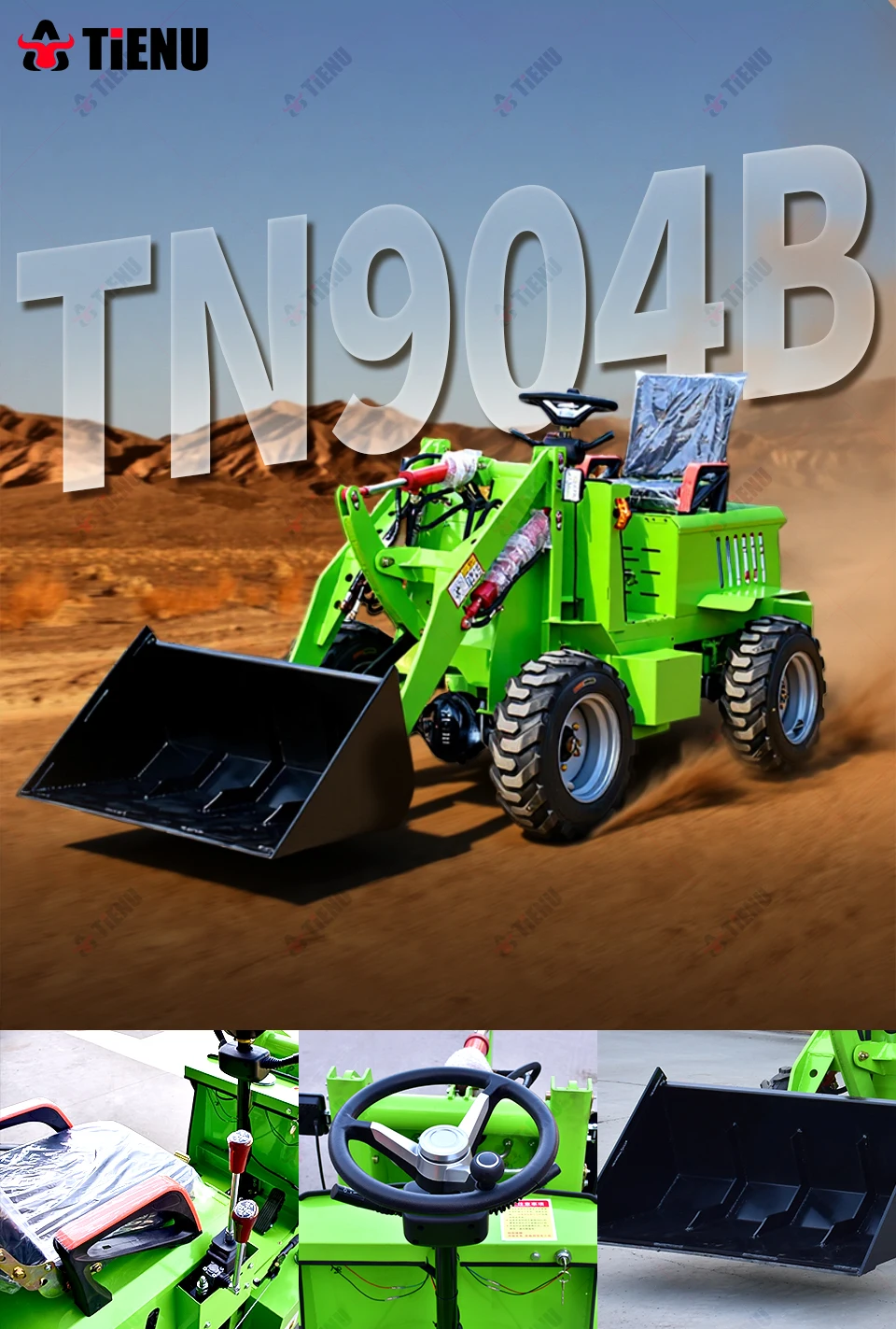 Meistverkaufter Rad-Mini-Teleskoparmlader mit Kubota-Motor, Kompaktlader zum Verkauf – Detail 2