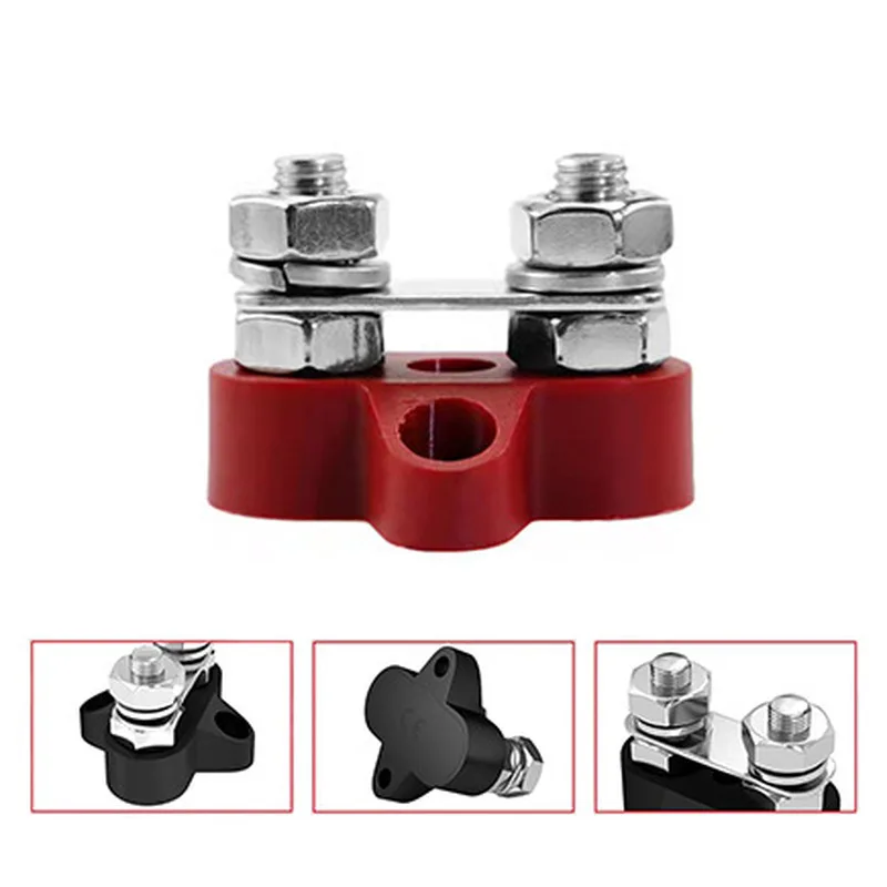 Heavy Duty Single Stud Terminal Bolt 12-48V Single Double Wire Connector for Car Boat Yacht Machinery