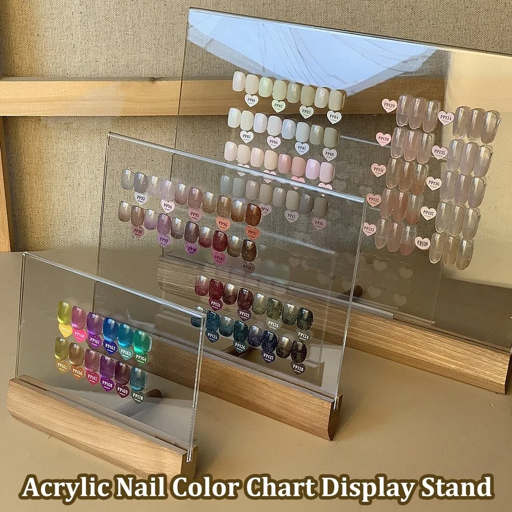Transparent Nail Polish Display Stand Nail Gel Compatible DIY False Tips Display Shelf Acrylic Manicure Showing Rack