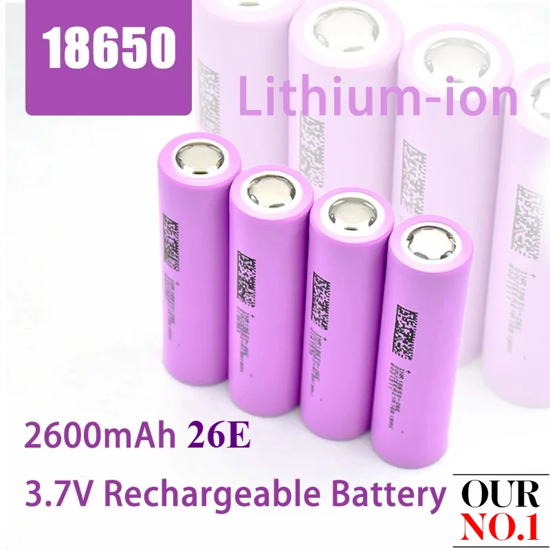 

NEW INR18650-26E 2600mAh Battery 3.7V Discharge Lithium Ion Rechargeable Batteryfor Counter Lamp Flashlight Batteries