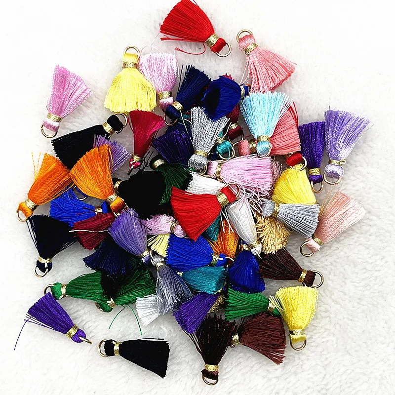 10pcs/lot 20mm Handmade Tassel Charms for Jewelry Making Mini Cotton Tassel Necklace Earrings DIY Accessories Findings