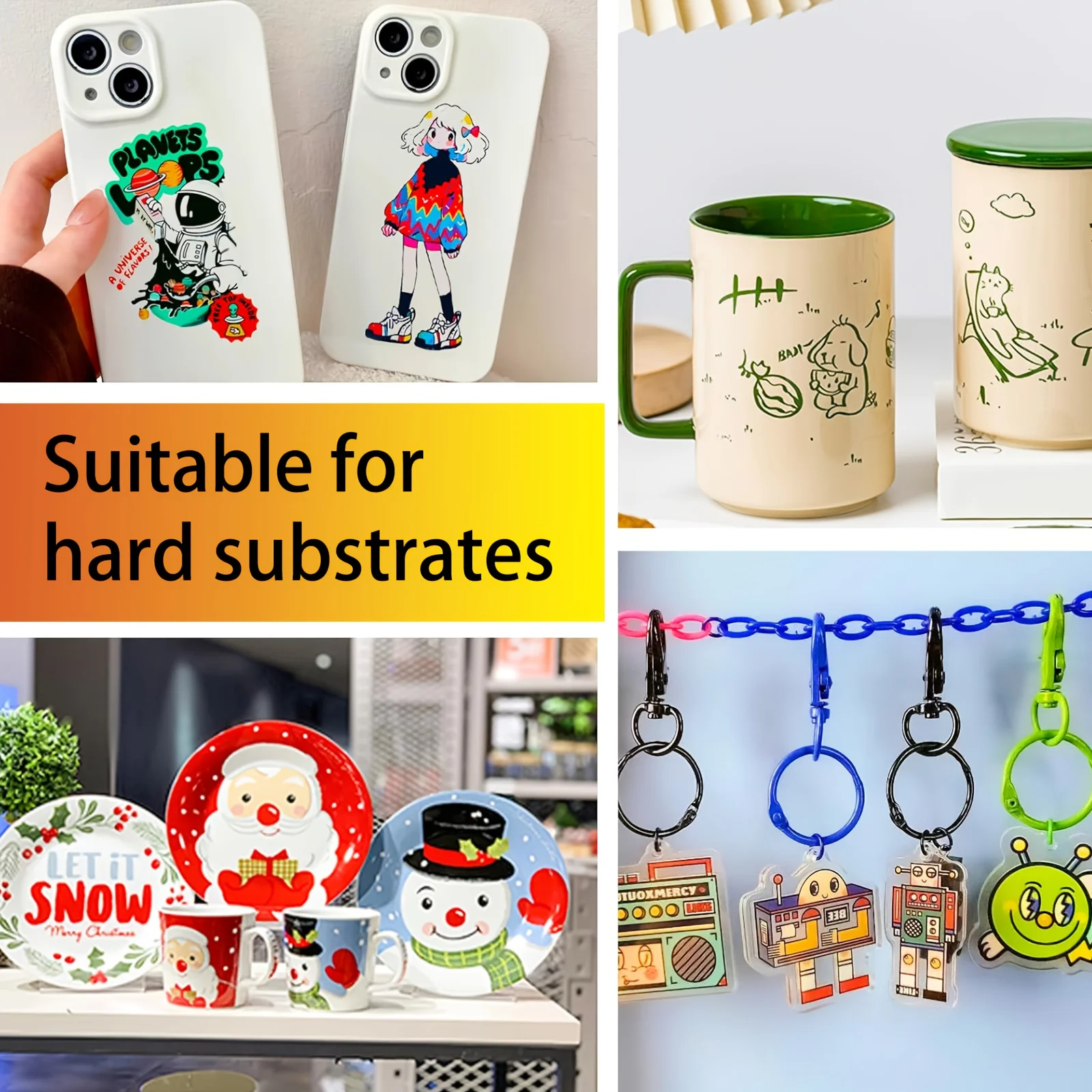 HUSPER A4 Sublimation Paper 100 Sheets 105g Compatible with Inkjet Printer Heat Transfer for T-shirts Mugs Personalized Projects