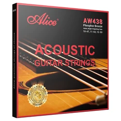 Alice AW438 Acoustic Guitar String Muti-Layer Nano Coating Phosphor Bronze Folk Guitar Strings 10-47,11-52,12-53