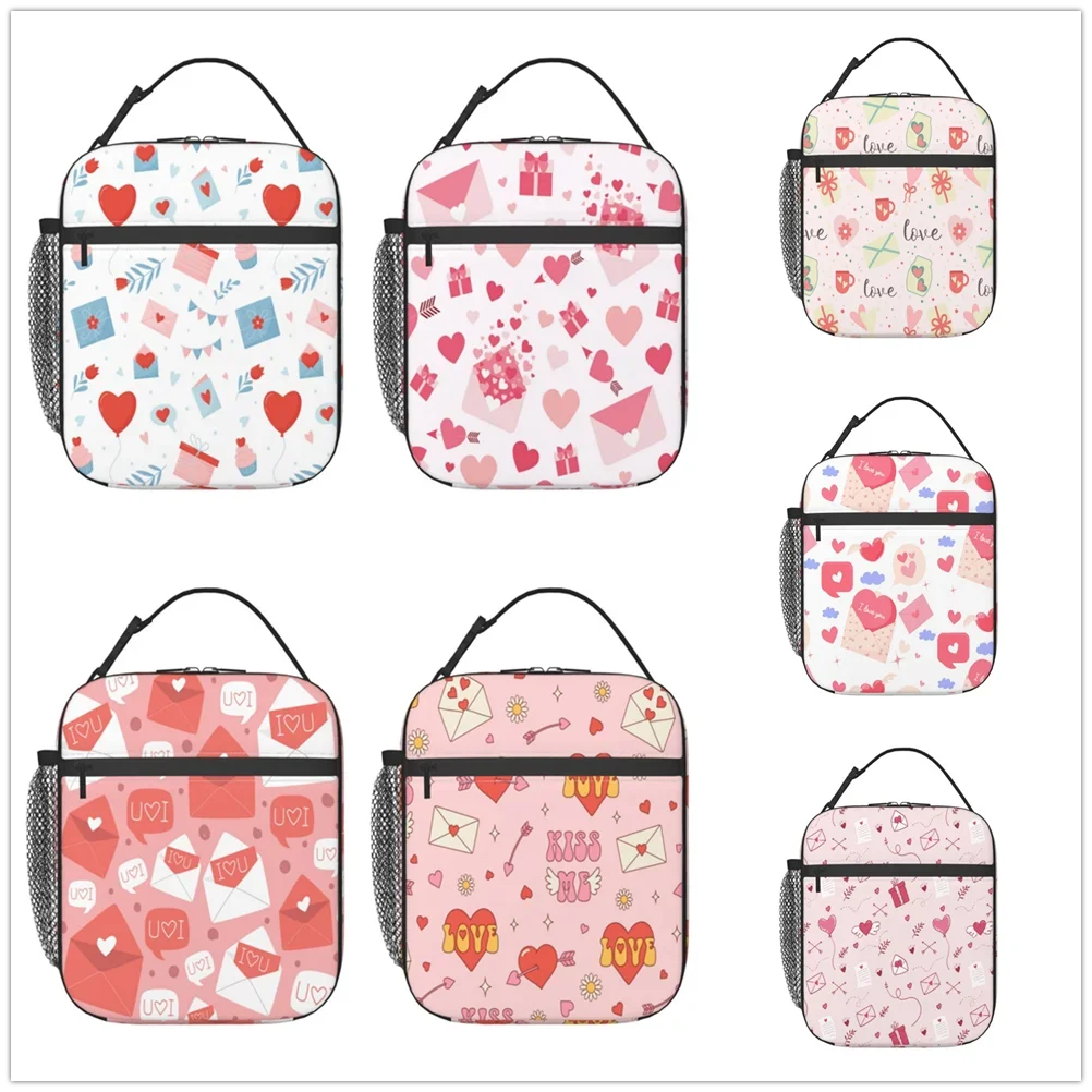 

Конверты с сердечками, изолированная Термосумка, сумка для ланча, хранение пищи и напитков, герметичные сумки для пикника и кемпинга, уличная портативная коробка для пляжа