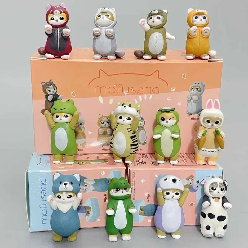 

Hot Dolls Toys New Cat Animals Series 3 Kinds Joint Desktop Ornaments Anime Kawaii Cute Creative Toys Cute Gifts Collections