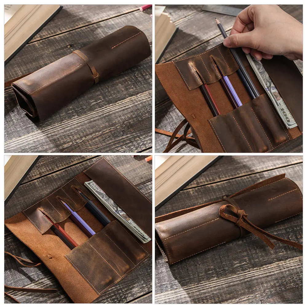 

pencil bag pencil roll wrap rolling pencil holder pencil pouch
