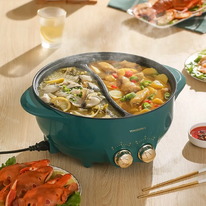 Soup Double Hot Pot Electric Noodle Vegetable Thickened Chinese Hot Pot Ramen Cooking Christmas Home Fondue Chinoise Cookware