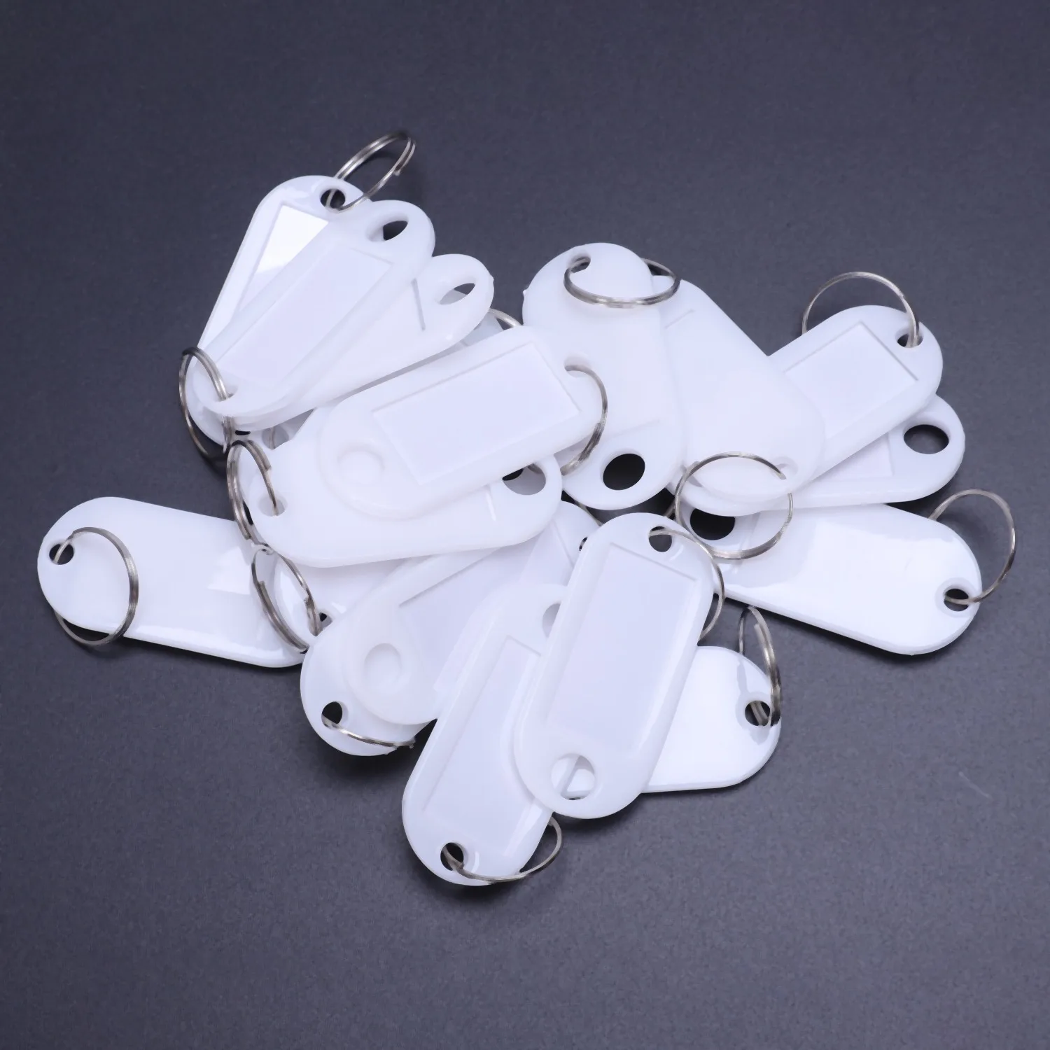 white portable plastic key fob key tag ID labels 20 pieces