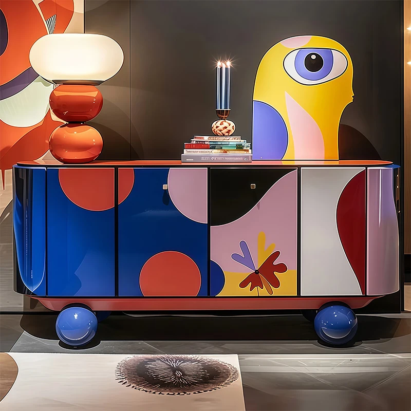 Armário de armazenamento doméstico de luxo, madeira sólida, design moderno, entrada, apartamento, sala de estar, móveis com cor personalizada, armazenamento durável