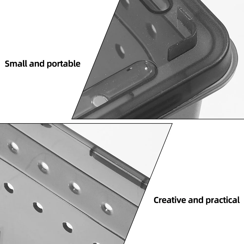 

2Pcs Spider Terrarium Reptile Feeding Box Durable Habitat Incubator for Gecko Small Reptiles Reptile Feeding Box