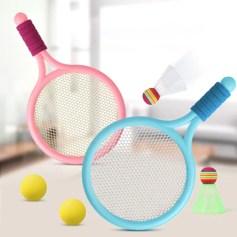 1Set Kids Badminton Outdoor Sports And Leisure Kids Set 2 Badminton Racket Send Badminton Tennis Parent Child Interactive Toys