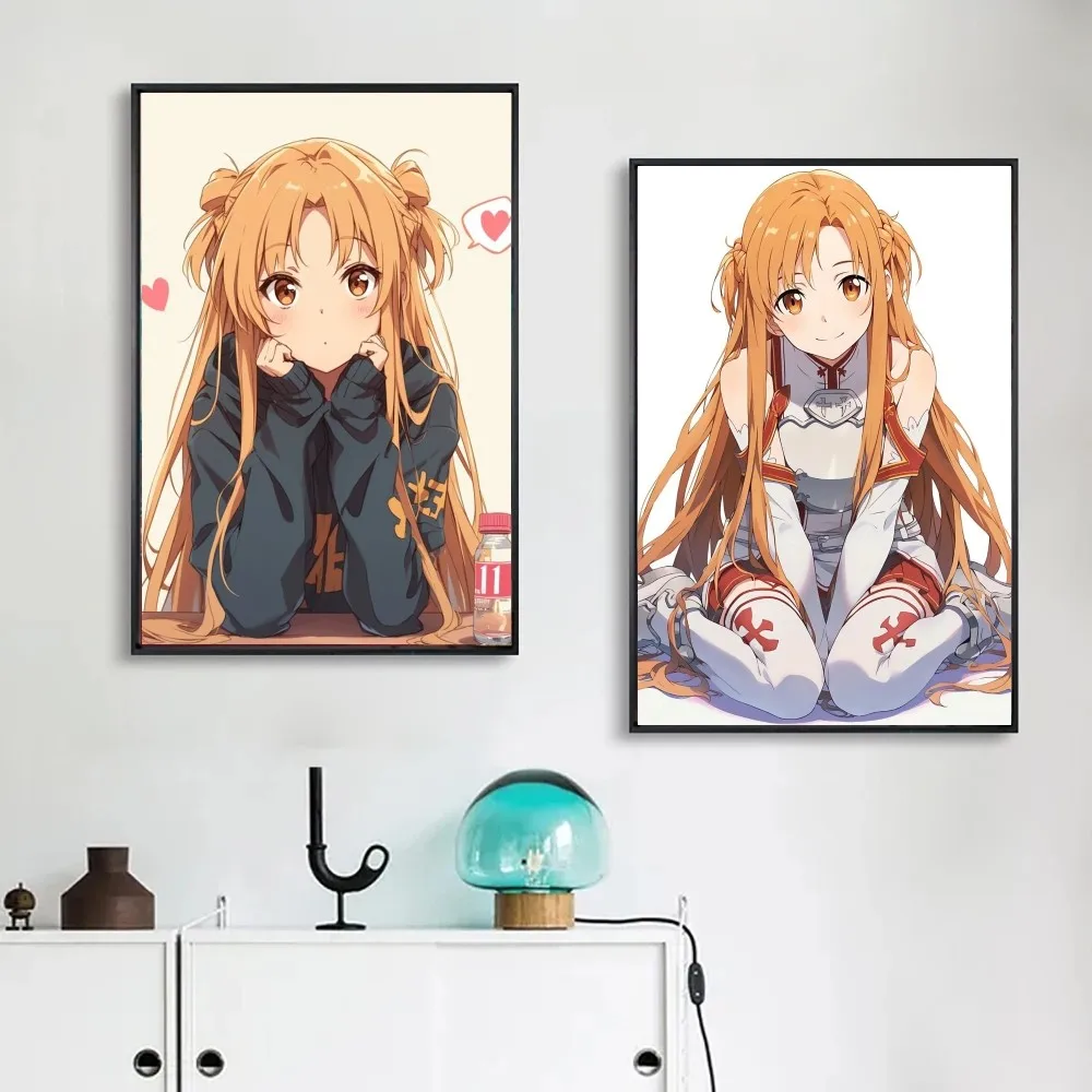 1pc Yuuki Asuna Anime Sword Art Online Poster Poster Art Print Bar Living Room Furniture Decor