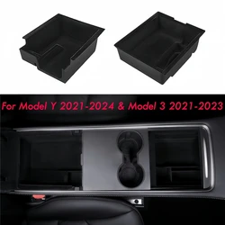 For Tesla Model Y/3 Center Console Organizer Tray Armrest Storage Box Hidden Cubby Drawer Fit 2021-2024 Model Y 2021-2023 Model3