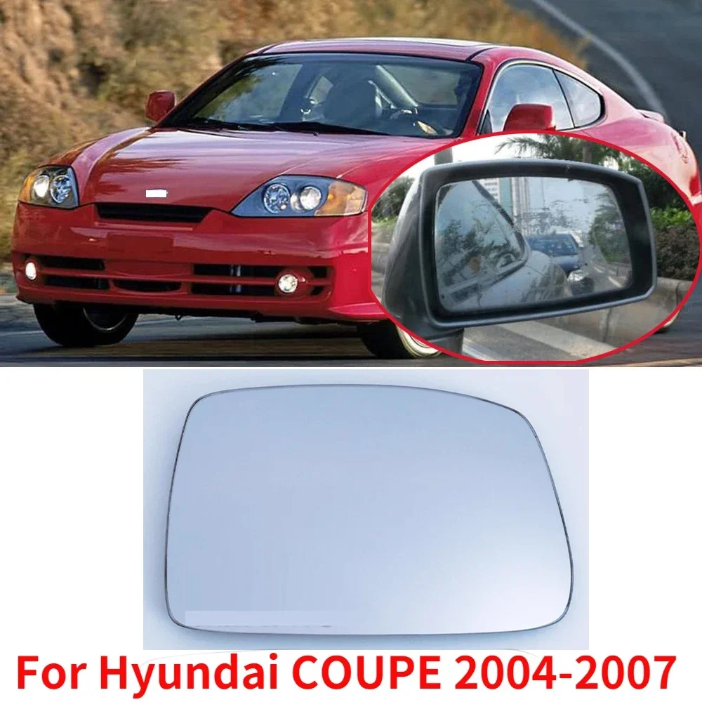 

CAPQX With heating or no Side Rearview Mirror Glass For Hyundai Tiburon COUPE 2004-2007 Rear view Mirror Lens White