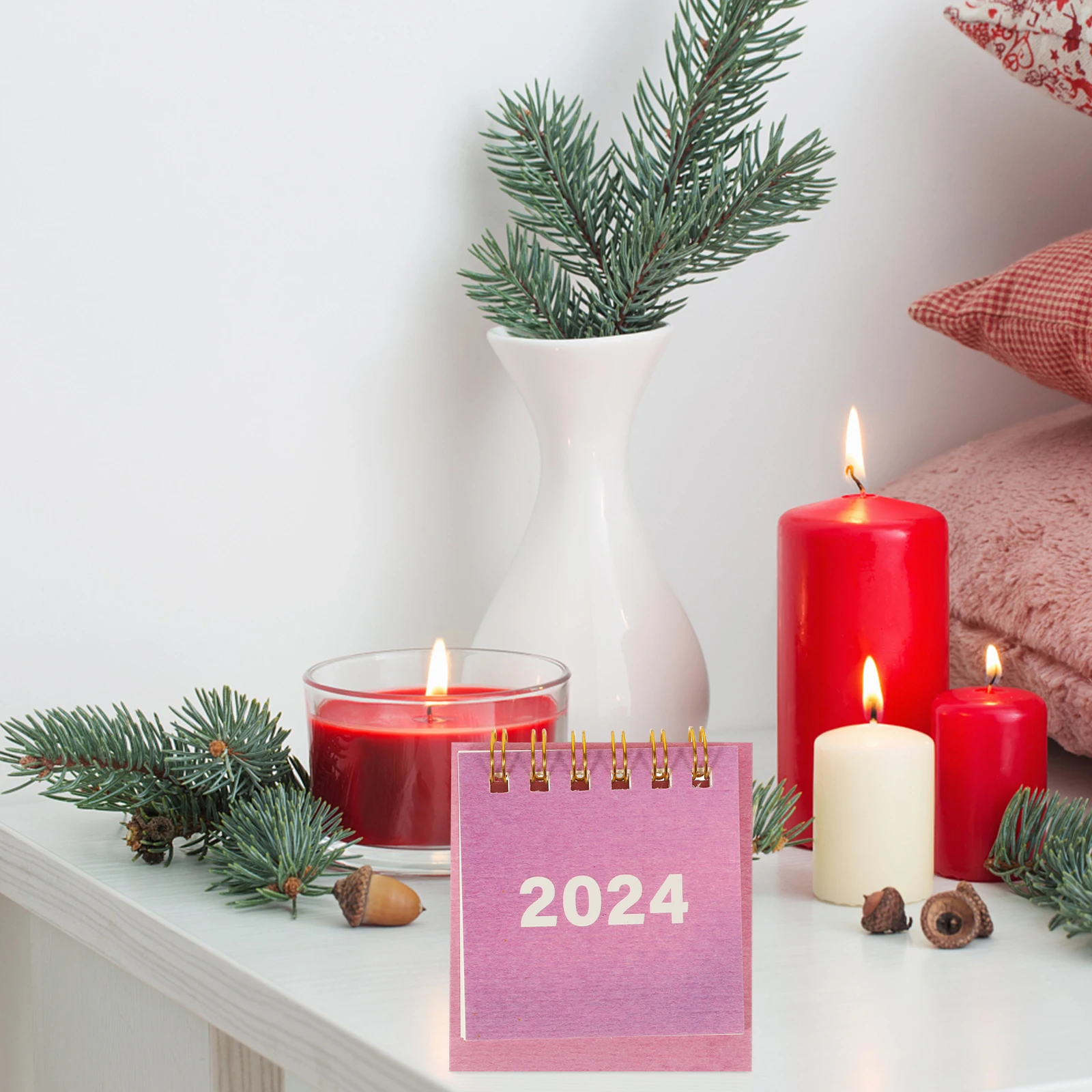 Calendar Table Calendars Decorations Small Desk Desktop for Household Freestanding