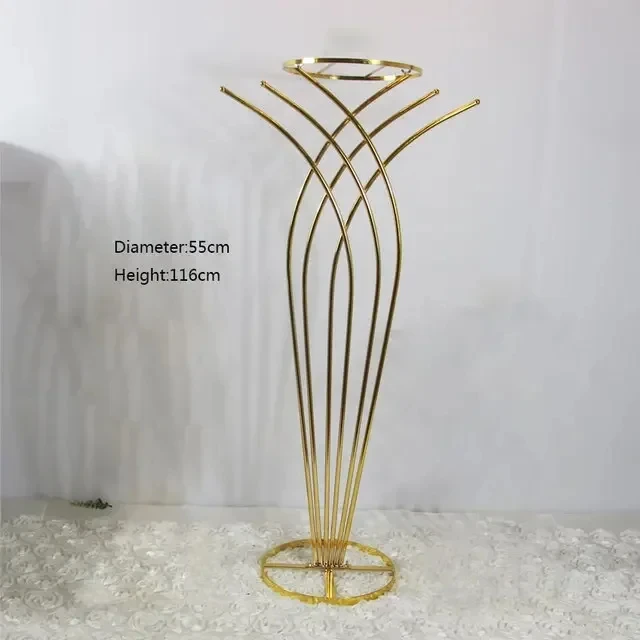 10 Stück Metall-Blumenständer, geometrische Bodensäulen für Hochzeitsdekoration, Gangdekoration, Heimdekoration, Veranstaltungen und Bankette – Detail 3