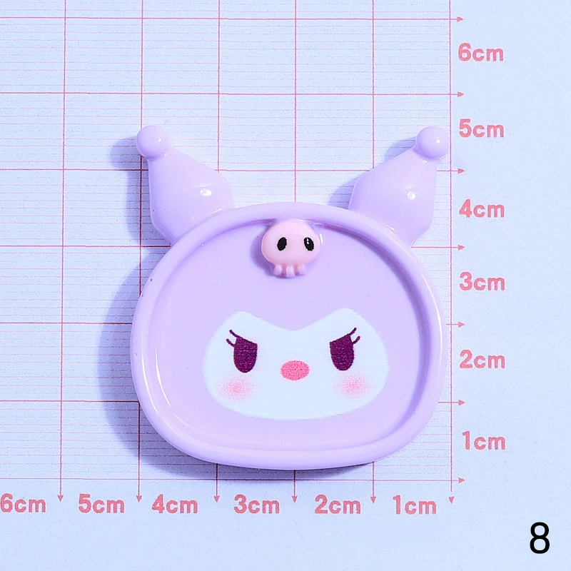 1 Stuks Sanrio Cartoon Hars Cartoon Dieren Platen Stijl Haarspeld Oorbellen Hanger Plakboek Handwerk Diy Miniatuur Accessoires