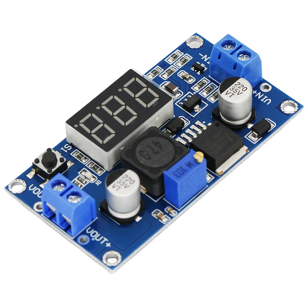 LM2596 DC DC Step Down Converter Voltage Regulator LED Display Voltmeter 4.0~40 to 1.3-37V Buck Adapter Adjustable Power Supply