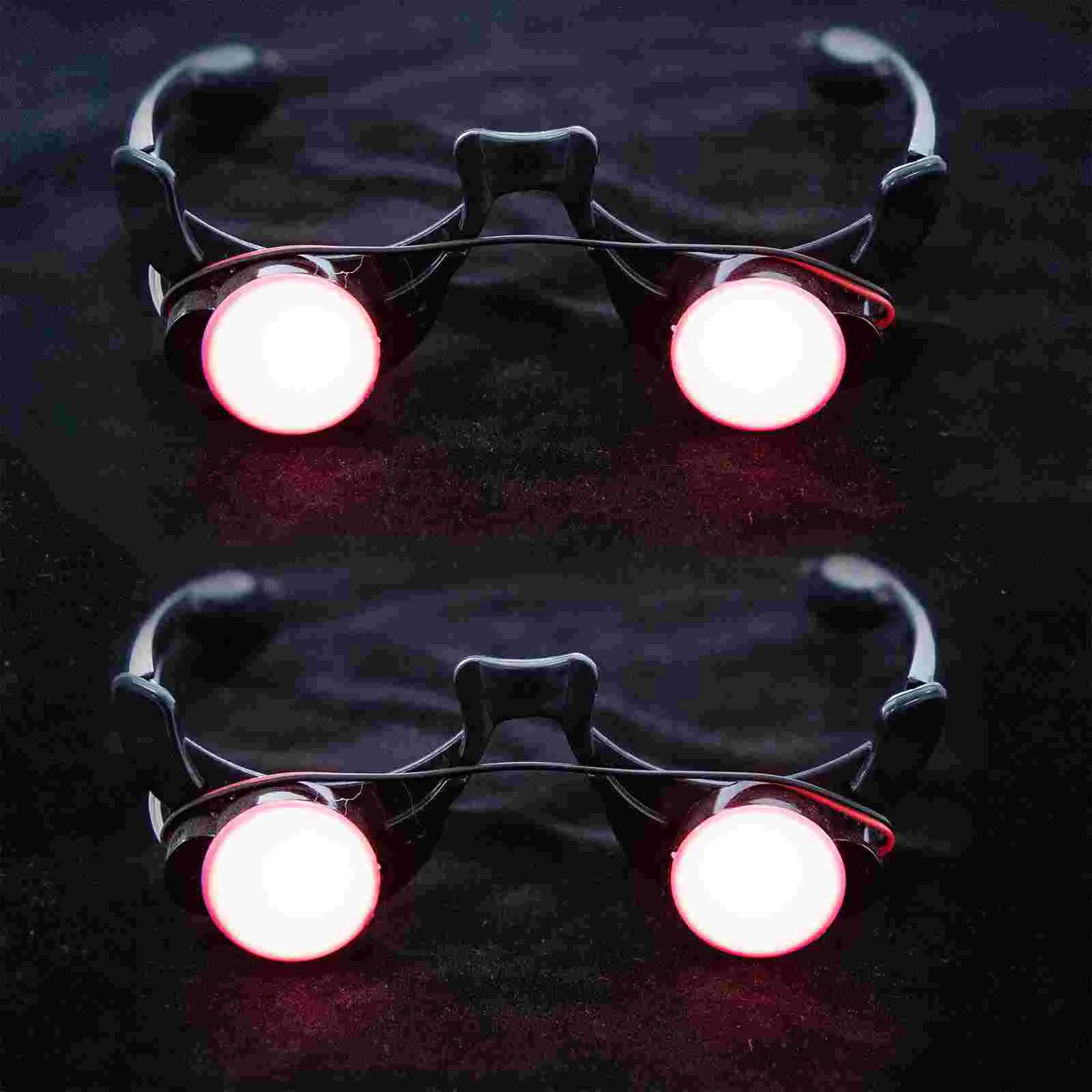 2 Pcs Clown Lighting Glasses Cheering Eyeglasses Kids Sunglasses Plastic LED Glowing Luminous Interesting Party