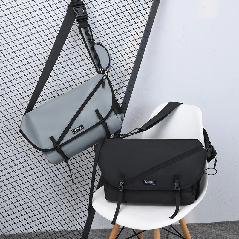 

Men's Large Capacity Shoulder Bag - Casual Style, Adjustable Strap, Zipper Closure, Polyester Lining，Men's crossbody bag，